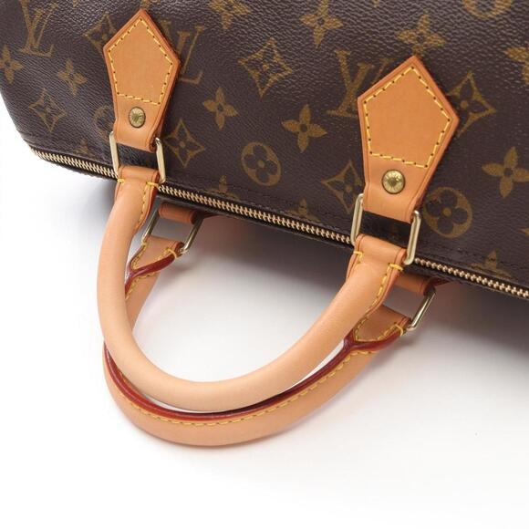 LOUIS VUITTON Brown Monogram Leather Speedy 30 Bag - Picture 6 of 9